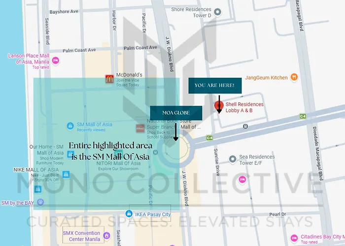 Aparthotel New Modern Spacious Shell Res 1br L Moa, Naia, Smx Manila